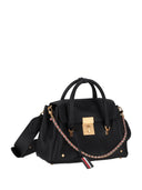 Thom Browne Soft Mrs. Thom Luggage Bag W/ Leather Shoulder Strap And Rwb Woven Chain In Soft Pebble Grain