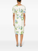 Prada Floral Print Twill Dress