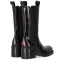 Elena Iachi Black Red Heeled Chelsea Boot