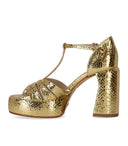 Elena Iachi Indiana Gold Heeled Sandal