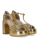 Elena Iachi Indiana Gold Heeled Sandal