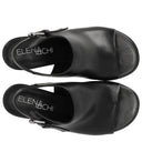 Elena Iachi Silk Sandale à talons noirs