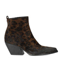 Elena Iachi Tobacco Animal Print Texan Ankle Boot