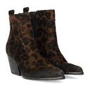 Elena Iachi Tobacco Animal Print Texan Ankle Boot