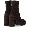 Elena Iachi Zelda Brown Heeled Ankle Boot