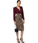 Elisabetta Franchi Animal Print Midi Skirt