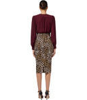 Elisabetta Franchi Animal Print Midi Skirt