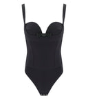 Elisabetta Franchi Black Bodysuit With Bow
