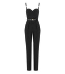 Elisabetta Franchi Black Bustier Jumpsuit