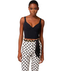 Elisabetta Franchi Black Bustier Top