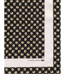 Elisabetta Franchi Black Butter Monogram Foulard Scarf