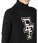 Elisabetta Franchi Black Butter Turtleneck Jumper