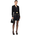 Elisabetta Franchi Black Cargo Dress With Belt