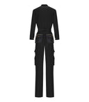 Elisabetta Franchi Black Cargo à sauts