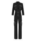 Elisabetta Franchi Black Cargo à sauts