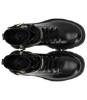 Elisabetta Franchi Black Combat Boot