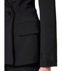 Chaqueta de doble pecho de Elisabetta Franchi Black Crepe