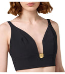 Elisabetta Franchi Black Crop Top With Logo