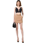 Elisabetta Franchi Black Crop Top With Logo