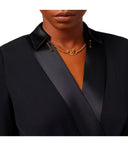 Elisabetta Franchi Black Crossed Bodysuit Shirt