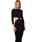 Vestido de punto de Elisabetta Franchi Black Cutting