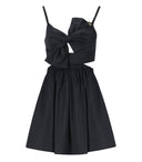Elisabetta Franchi Black Dress With Bow