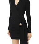Elisabetta Franchi Black Dress With Sash