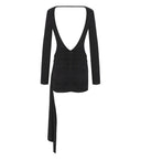 Elisabetta Franchi Black Dress With Sash