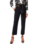 Elisabetta Franchi Black Flare Trousers With Foulard Belt