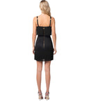 Elisabetta Franchi Black Fringed Dress