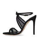 Elisabetta Franchi Black Heeled Sandal With Bow