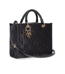 Elisabetta franchi zwarte Jacquard Raffia handtas