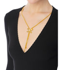 Elisabetta Franchi Black Jumper With Necklace