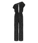 Elisabetta Franchi Black Jumpsuit avec des paillettes