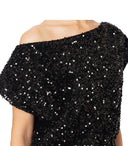 Elisabetta Franchi Black Jumpsuit avec des paillettes