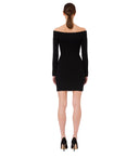 Elisabetta Franchi Black Knitted Coat Dress