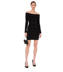 Elisabetta Franchi Black Knitted Coat Dress