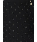 Elisabetta Franchi Black Knitted Skirt With Rhinestones