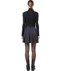 Elisabetta Franchi Black Knitting Turtleneck Dress