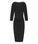 Elisabetta Franchi Black Midi Dress