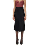 Elisabetta Franchi Black Midi Skirt