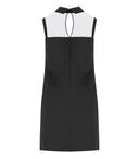 Elisabetta Franchi Black Mini Dress With Rhinestones