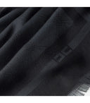 Elisabetta Franchi Black Monogram Foulard Scarf