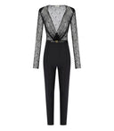 Tuta monogramma nera Elisabetta Franchi