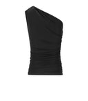 Elisabetta Franchi Black One Shoulder Top
