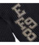 Elisabetta Franchi Black Ribbed Scarf