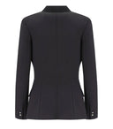 Elisabetta Franchi Black Satin Lapel Jacket