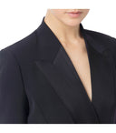 Elisabetta Franchi Black Satin Lapel Jacket