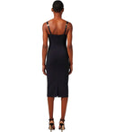 Elisabetta Franchi Black Sheath Dress With Bow