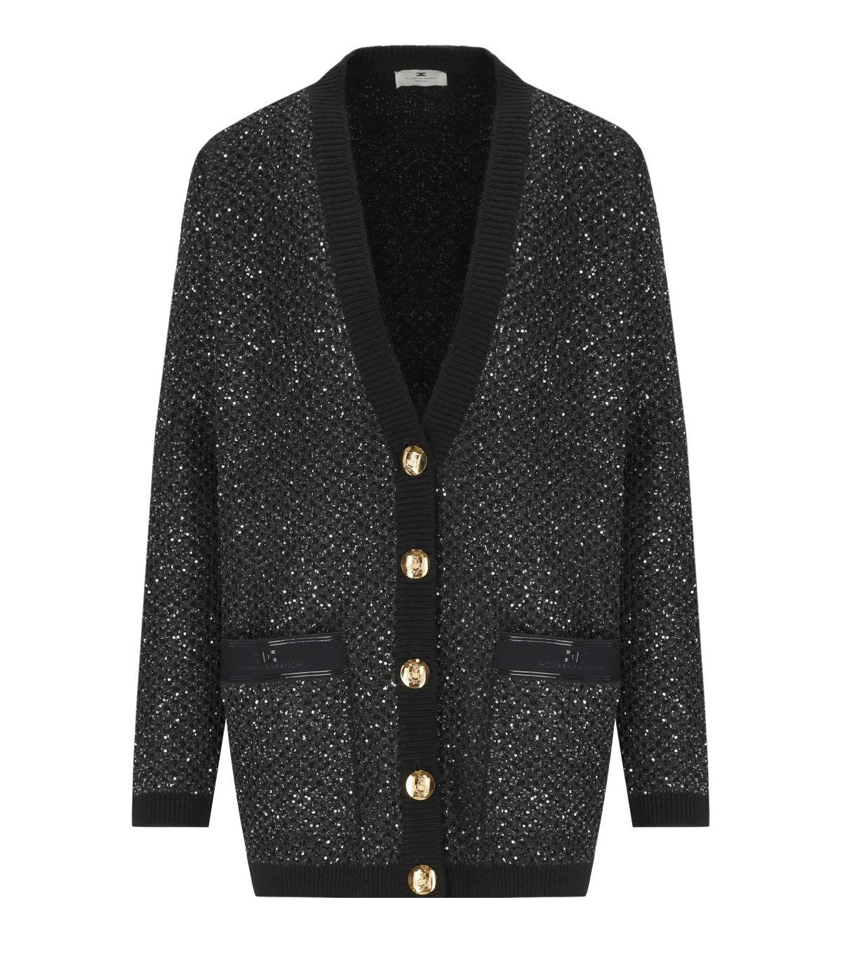 Elisabetta Franchi Black Silver Cardigan